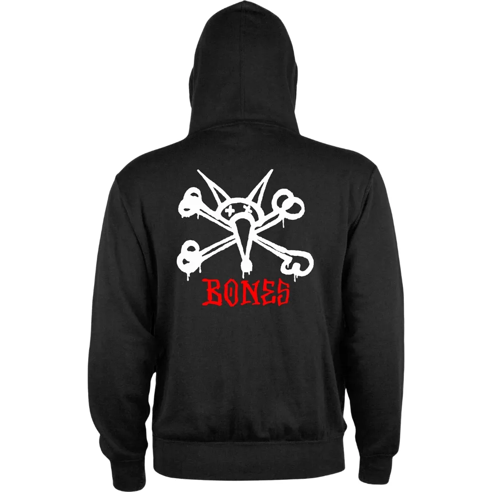 Powell Peralta Rat Bones Black Zip Hoodie