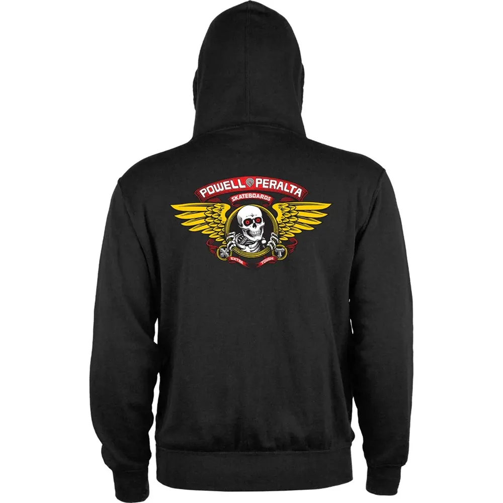Powell Peralta Winged Ripper Black Zip Hoodie