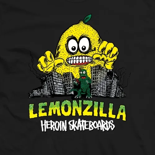 Heroin Lemonzilla Black T-Shirt