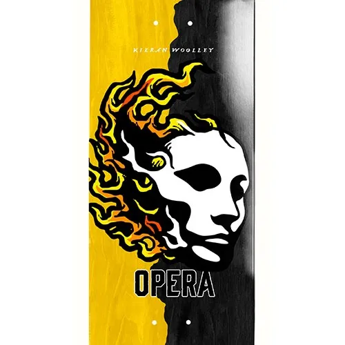 Opera Fire EX7 Kieran Woolley Yellow Black 9.0 Skateboard Deck