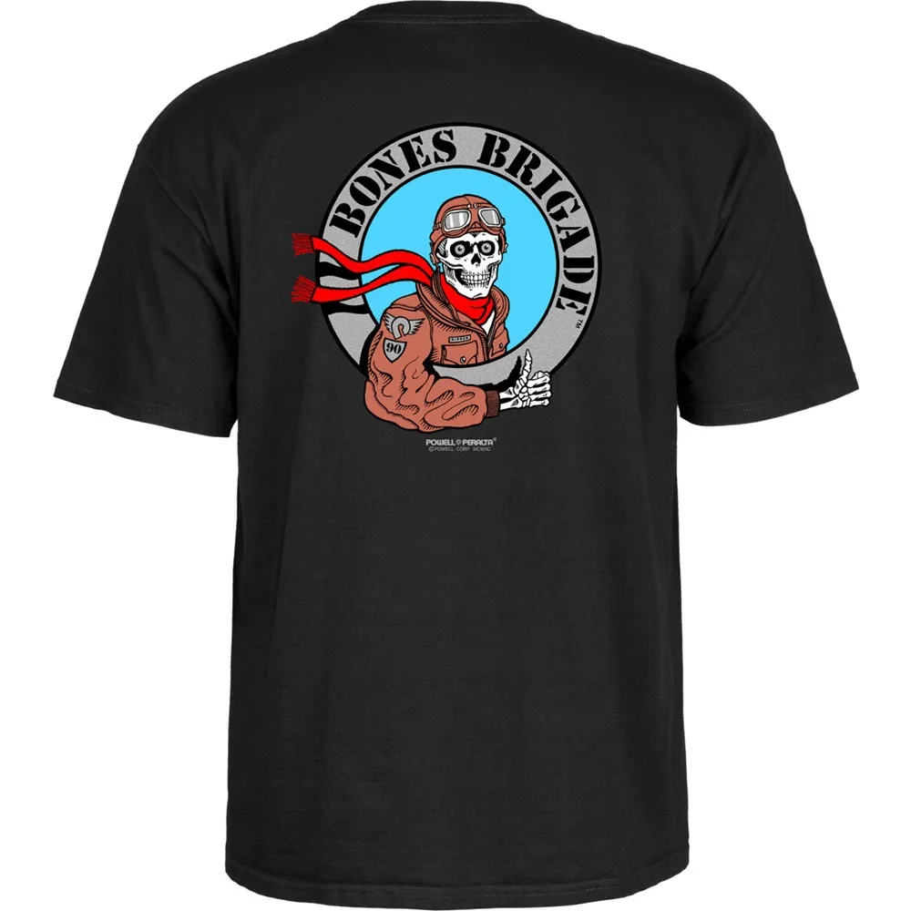 Powell Peralta Bones Brigade Pilot 17th Series Black T-Shirt