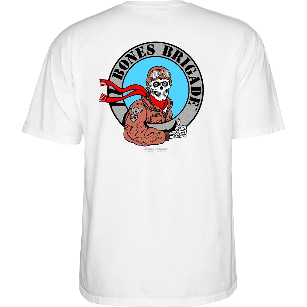 Powell Peralta Bones Brigade Pilot 17th Series White T-Shirt