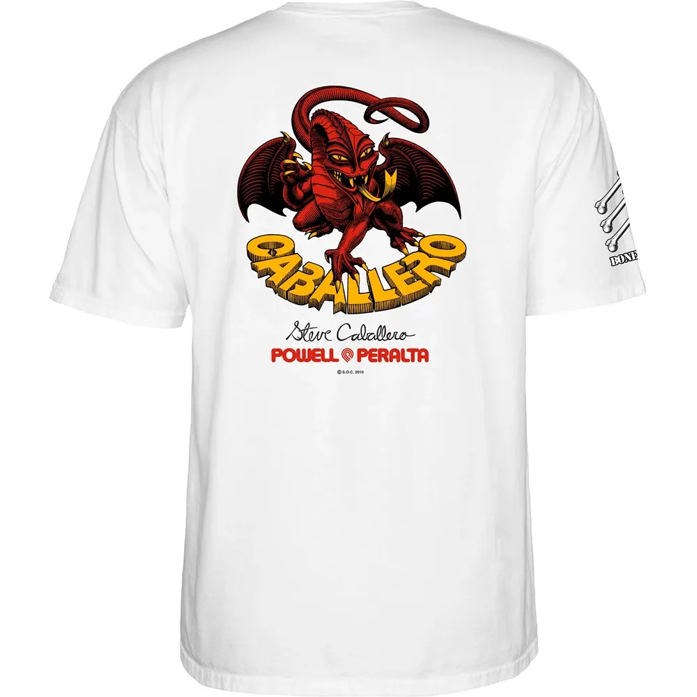 Powell Peralta Bones Brigade Caballero 17th Series White T-Shirt