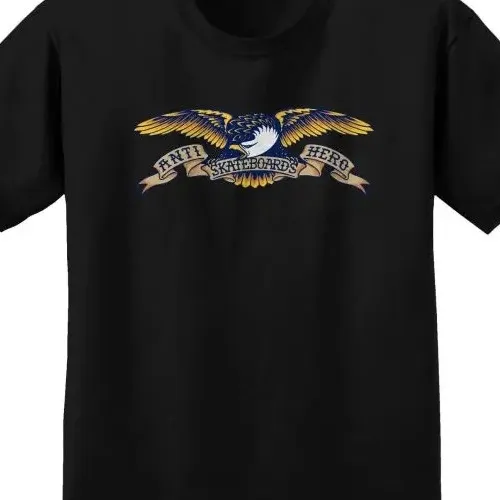 Anti Hero Eagle Ringspun Black T-Shirt