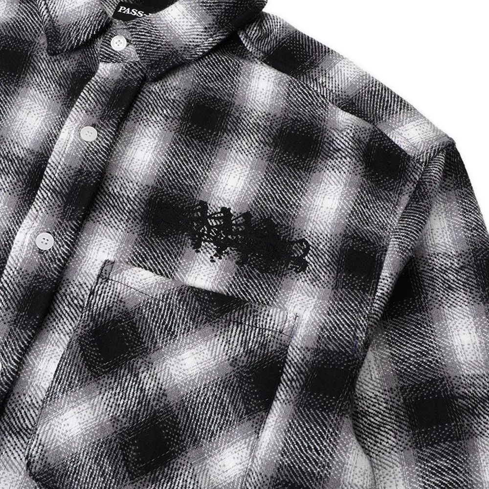 Passport Canoe Workers Grey Flannel Button Up Shirt