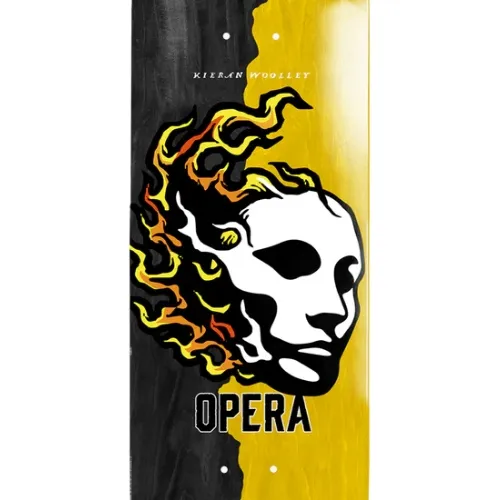 Opera Fire EX7 Kieran Woolley Black Yellow 9.0 Skateboard Deck