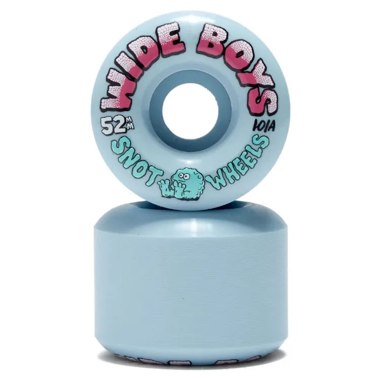 Snot Wheel Co Wide Boys Ice Blue 101A 52mm Skateboard Wheels