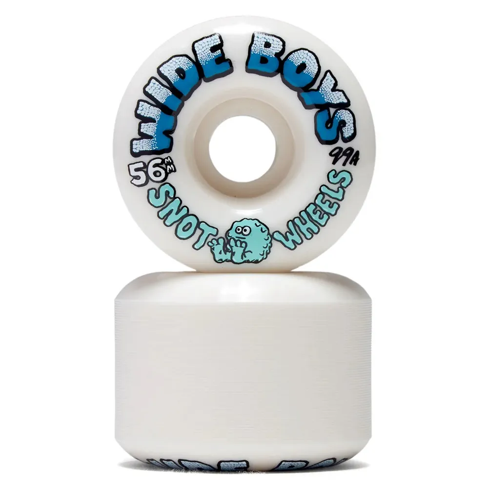 Snot Wheel Co Wide Boys White 99A 56mm Skateboard Wheels