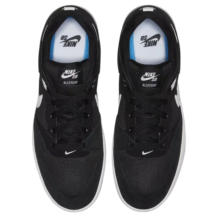 Nike SB Alleyoop Black Black White Mens Skate Shoes