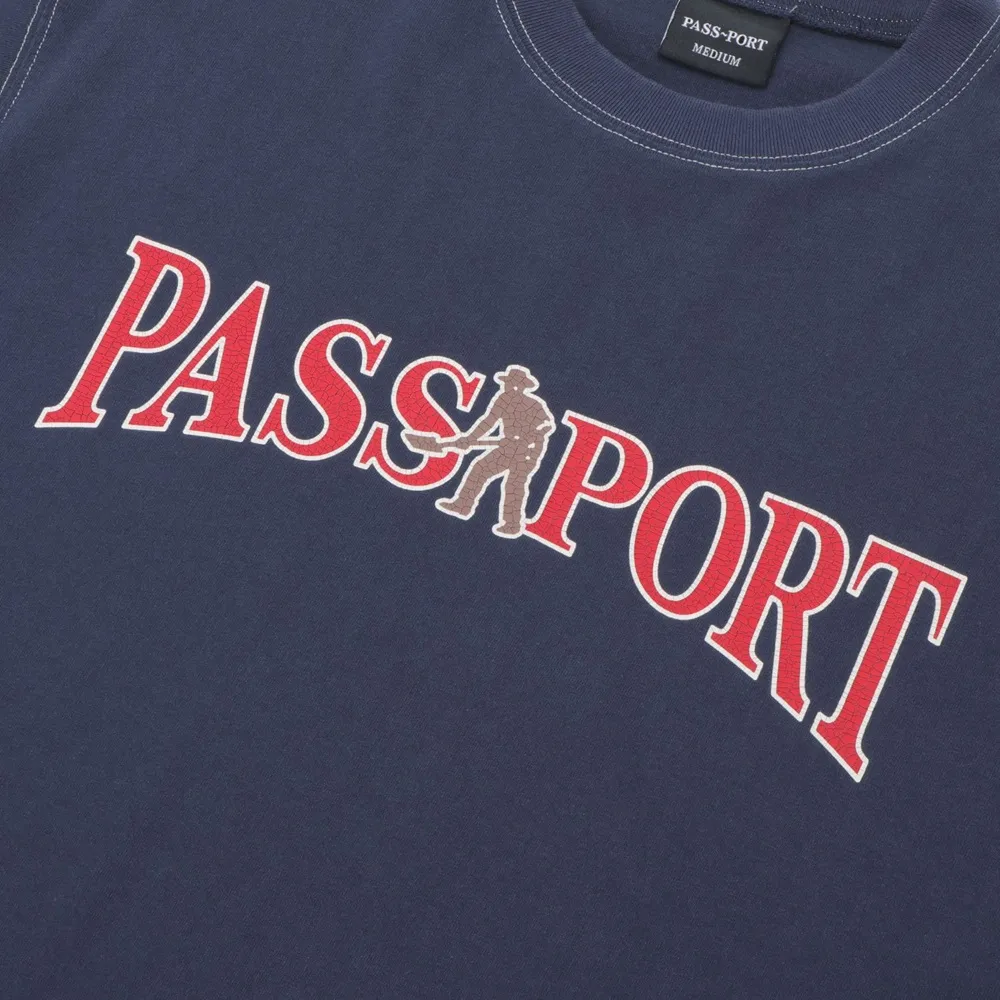 Passport Official Contrast Washed Navy T-shirt