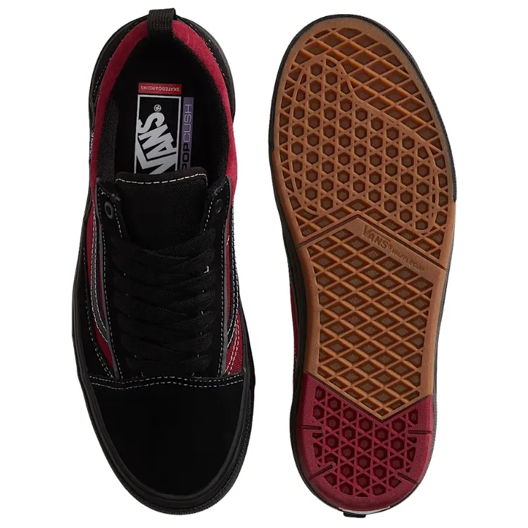 Vans Skate Old Skool Wafflecup Black Red Shoes