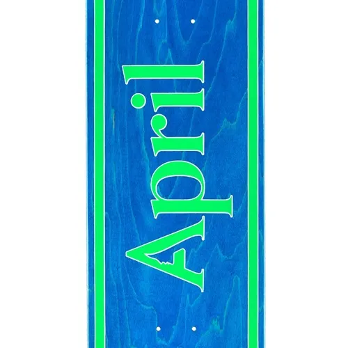 April OG Logo Blue Green 8.5 Skateboard Deck