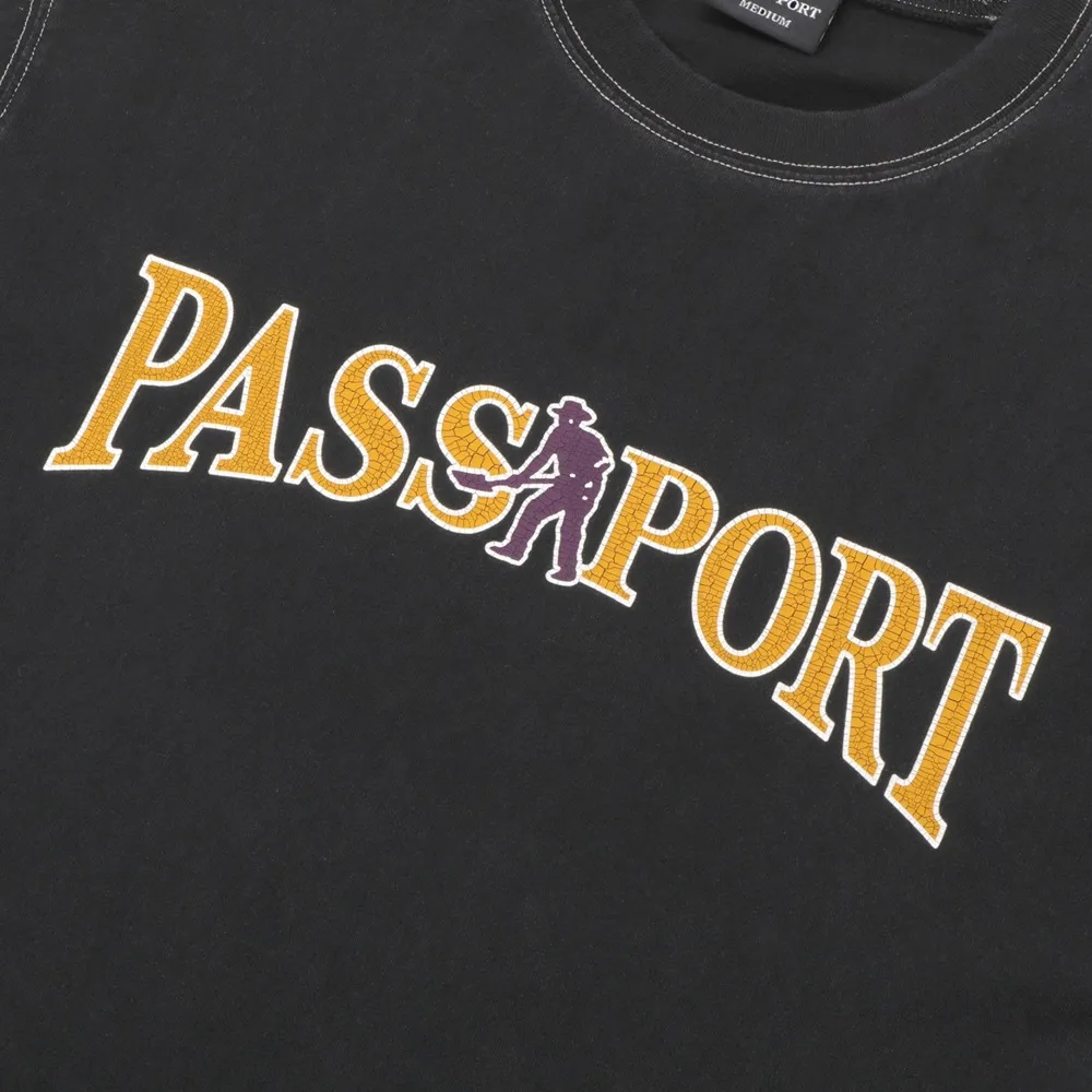 Passport Official Contrast Washed Black T-shirt
