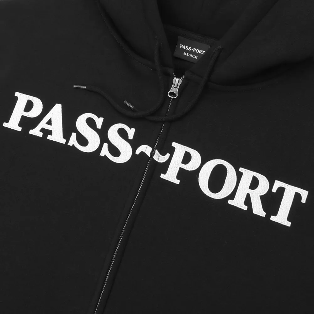 Passport Official Black Zip Hoodie