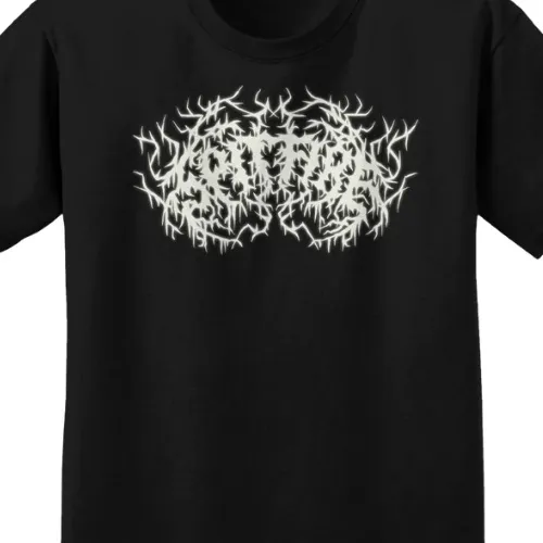 Spitfire Deathmask Script Glow Black T-Shirt