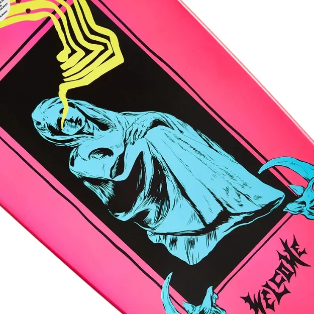 Welcome Hedo Rick On Gaia Hot Pink Dip 9.75 Skateboard Deck