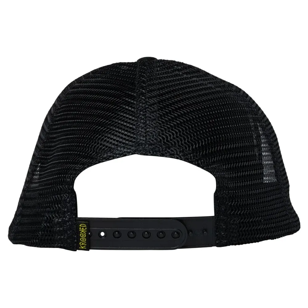 Krooked Kamo Black Twill Snapback Hat