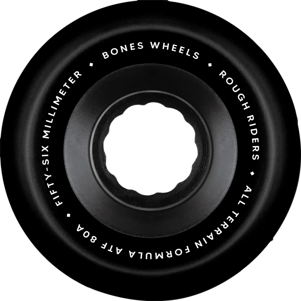 Bones Rough Riders Skulls Black ATF 80A 56mm Skateboard Wheels
