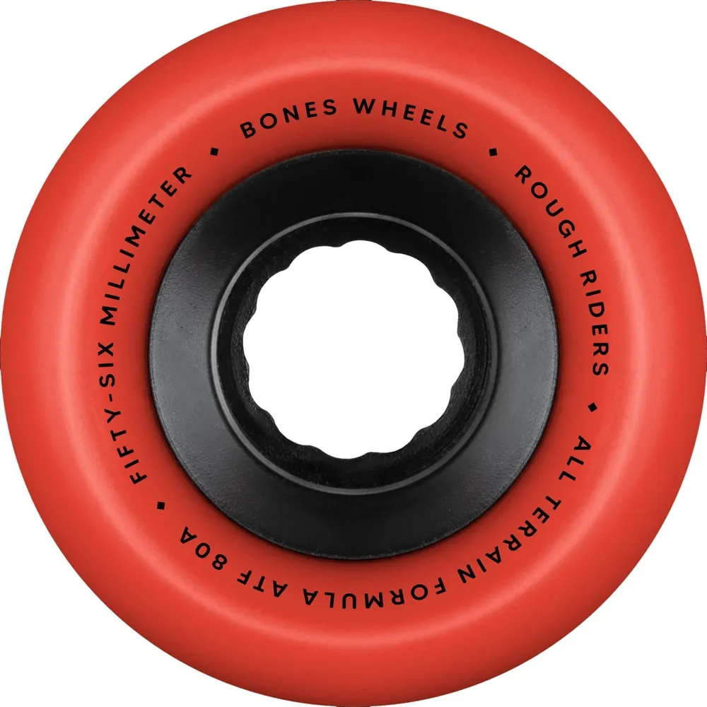 Bones Rough Riders Skulls Red ATF 80A 56mm Skateboard Wheels