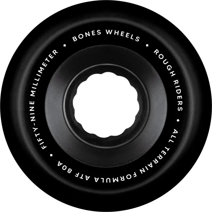 Bones Rough Riders Skulls Black ATF 80A 59mm Skateboard Wheels