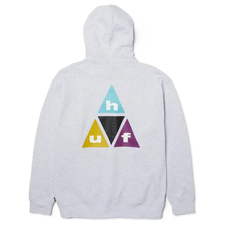 HUF Prism Triple Triangle Heather Grey Hoodie