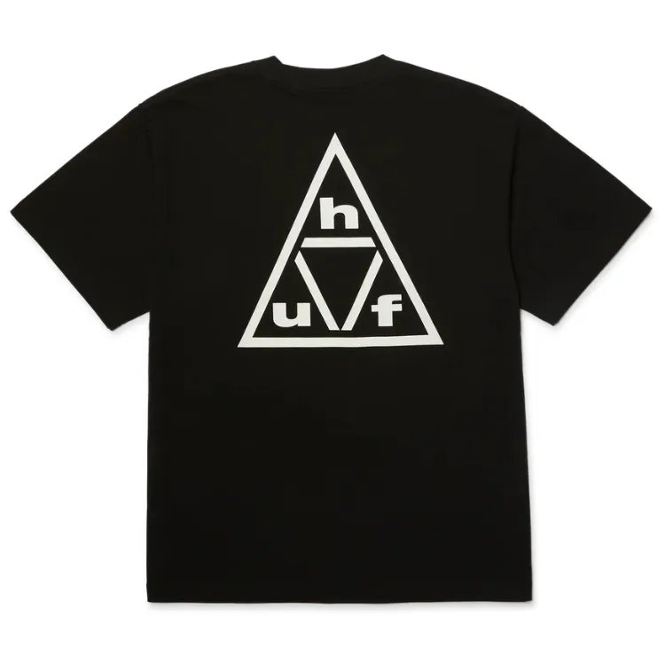 HUF Triple Triangle Black White T-Shirt [Size: M]