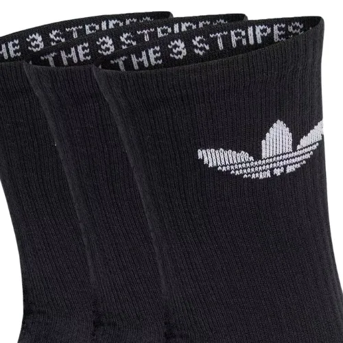 Adidas Trefoil Cushion Crew Black 3 Pair Socks