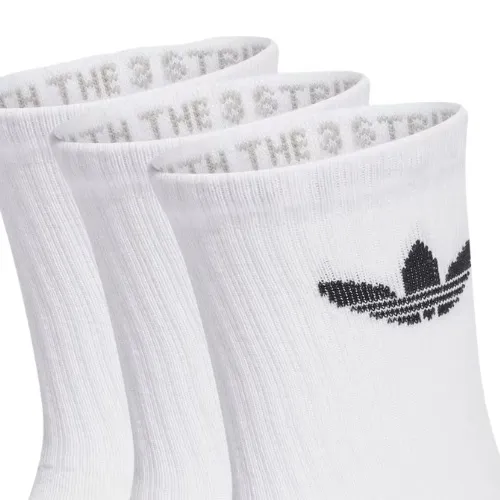 Adidas Trefoil Cushion Crew White 3 Pair Socks