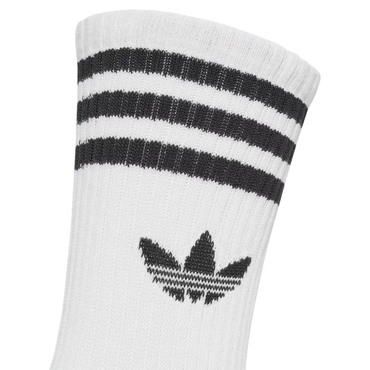 Adidas 3 Stripes Crew White 3 Pair Socks