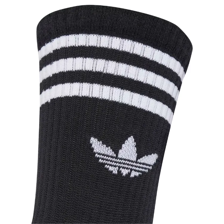 Adidas 3 Stripes Crew Black 3 Pair Socks