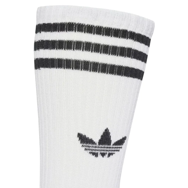 Adidas 3 Stripes High Crew White 3 Pair Socks