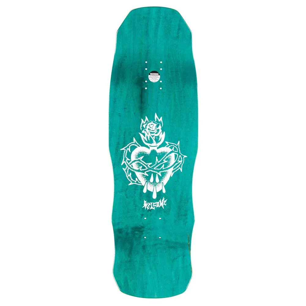Welcome Rider On Dark Lord Black Gold Foil 9.75 Skateboard Deck