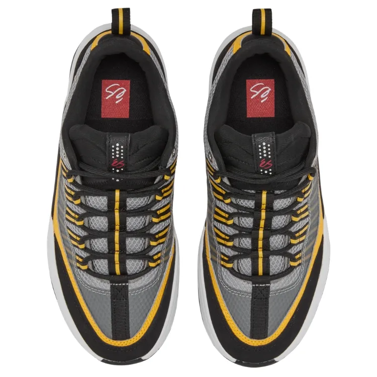 Es Imprint Black Yellow Mens Skate Shoes
