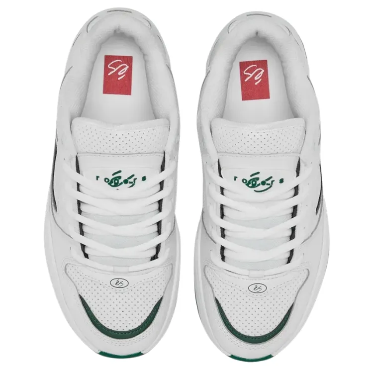 Es TJ Rogers White Green Mens Skate Shoes