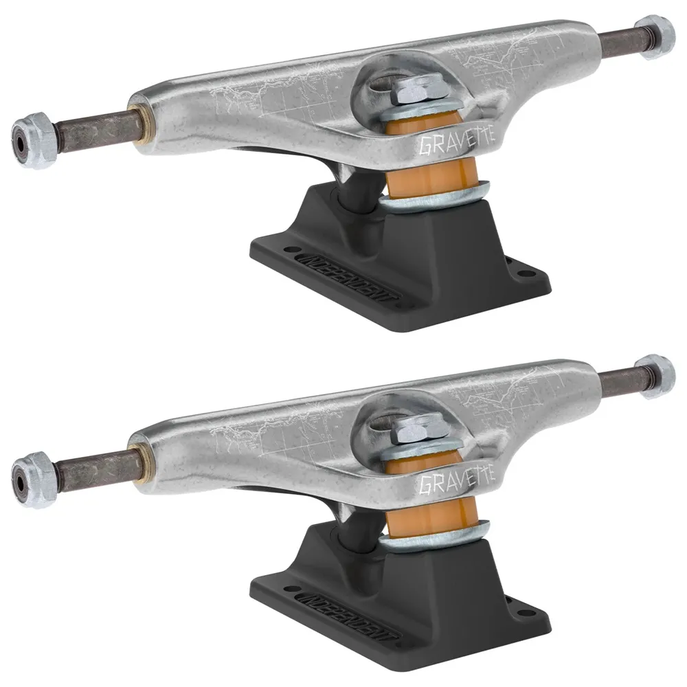 Independent Stage 11 Hollow David Gravette Pro Transparent Black Set Of 2 Skateboard Trucks