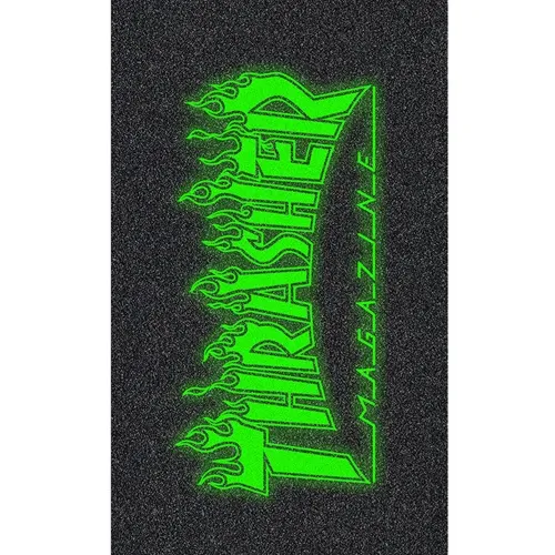 Mob X Thrasher Flame Glow Logo Perforated 10 x 33 Skateboard Grip Tape Sheet