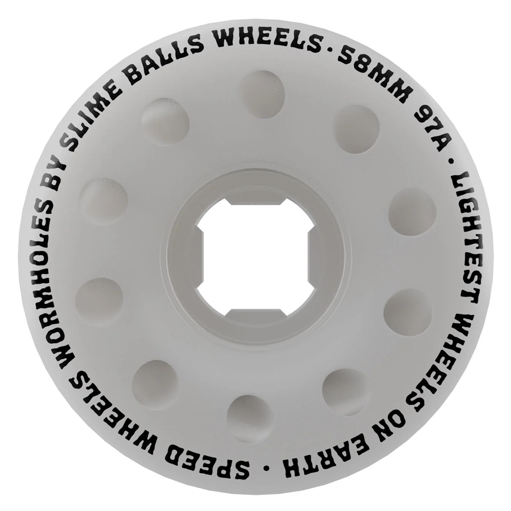 Slime Balls Worm Holes White 97A 58mm Skateboard Wheels