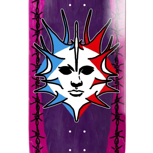 Opera Fatties Torn Spike EX7 Purple Pink 11.0 Skateboard Deck