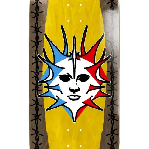 Opera Fatties Torn Spike EX7 Brown Yellow 12.0 Skateboard Deck