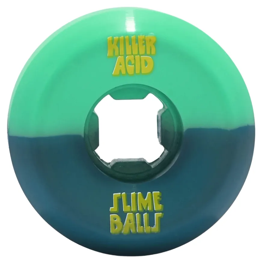 Slime Balls Killer Acid Teal 99A 54mm Skateboard Wheels