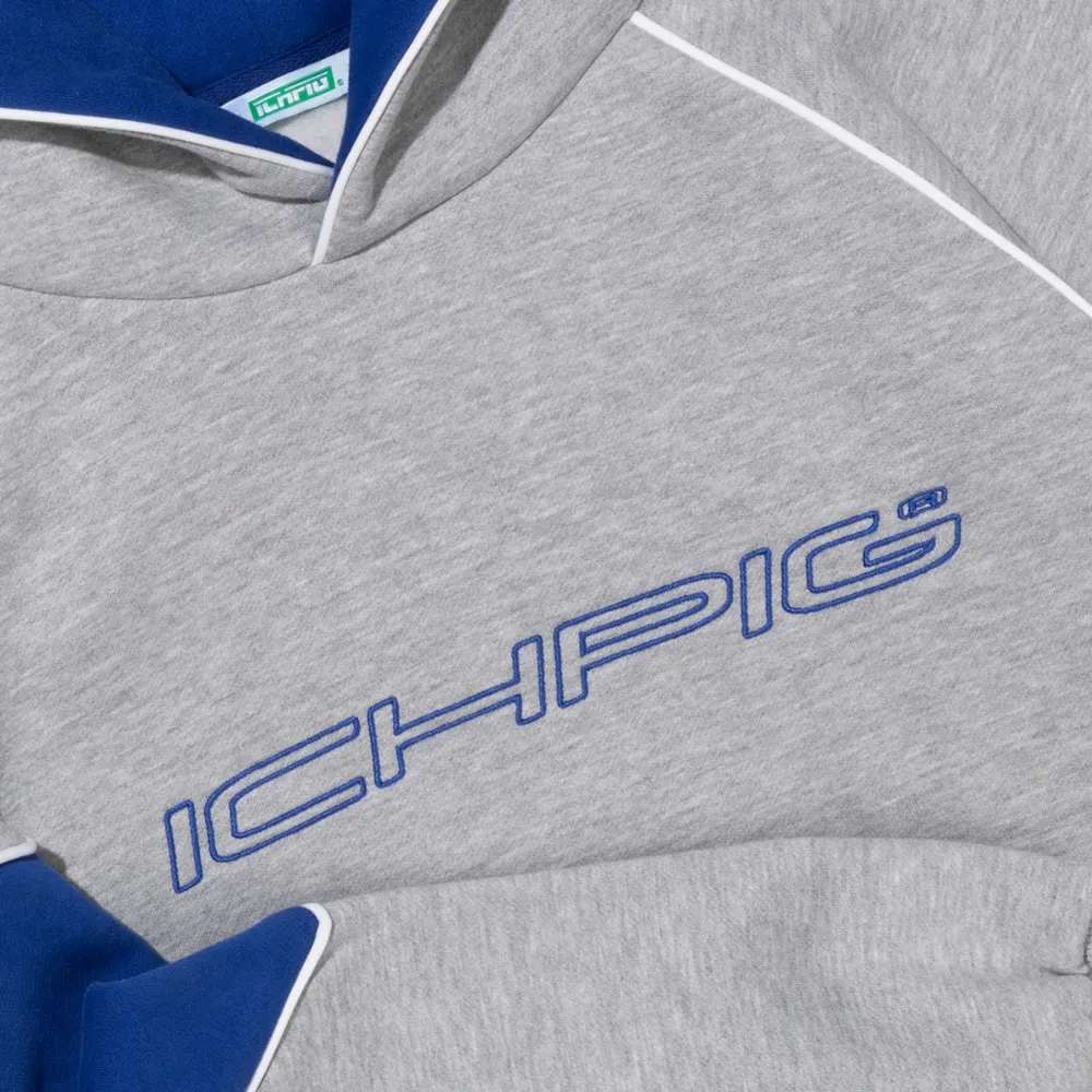 Ichpig Sportsline Panel Grey Hoodie