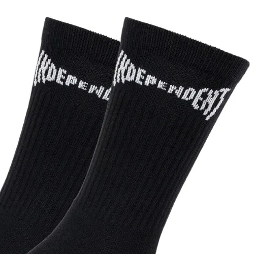 Independent Span Black 3 Pairs Socks