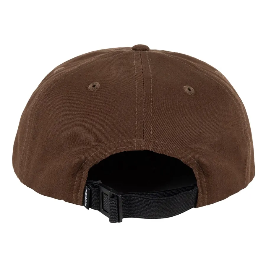 Independent Span 6 Panel Dark Brown Strapback Hat