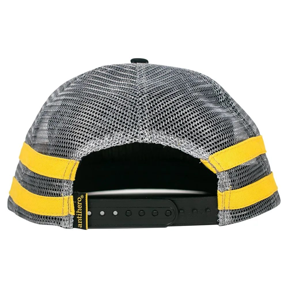 Anti Hero Basic Eagle Black Charcoal Yellow Trucker Hat
