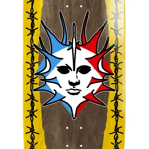 Opera Fatties Torn Spike EX7 Yellow Brown 12.0 Skateboard Deck