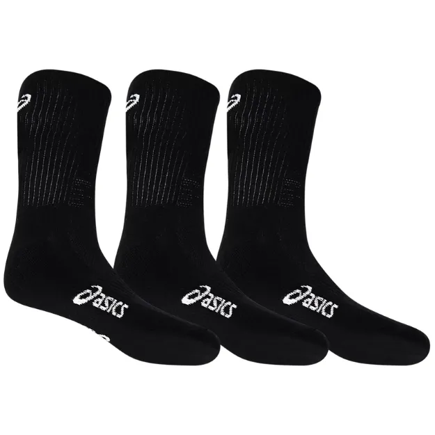 Asics Pace Crew Performance Black 3 Pair Socks