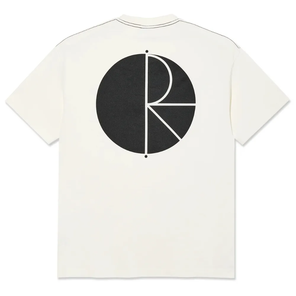 Polar Skate Co Contrast Fill Logo Ivory Black T-Shirt