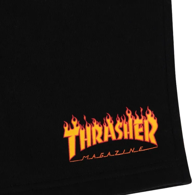 Thrasher Flame P.E Black Shorts