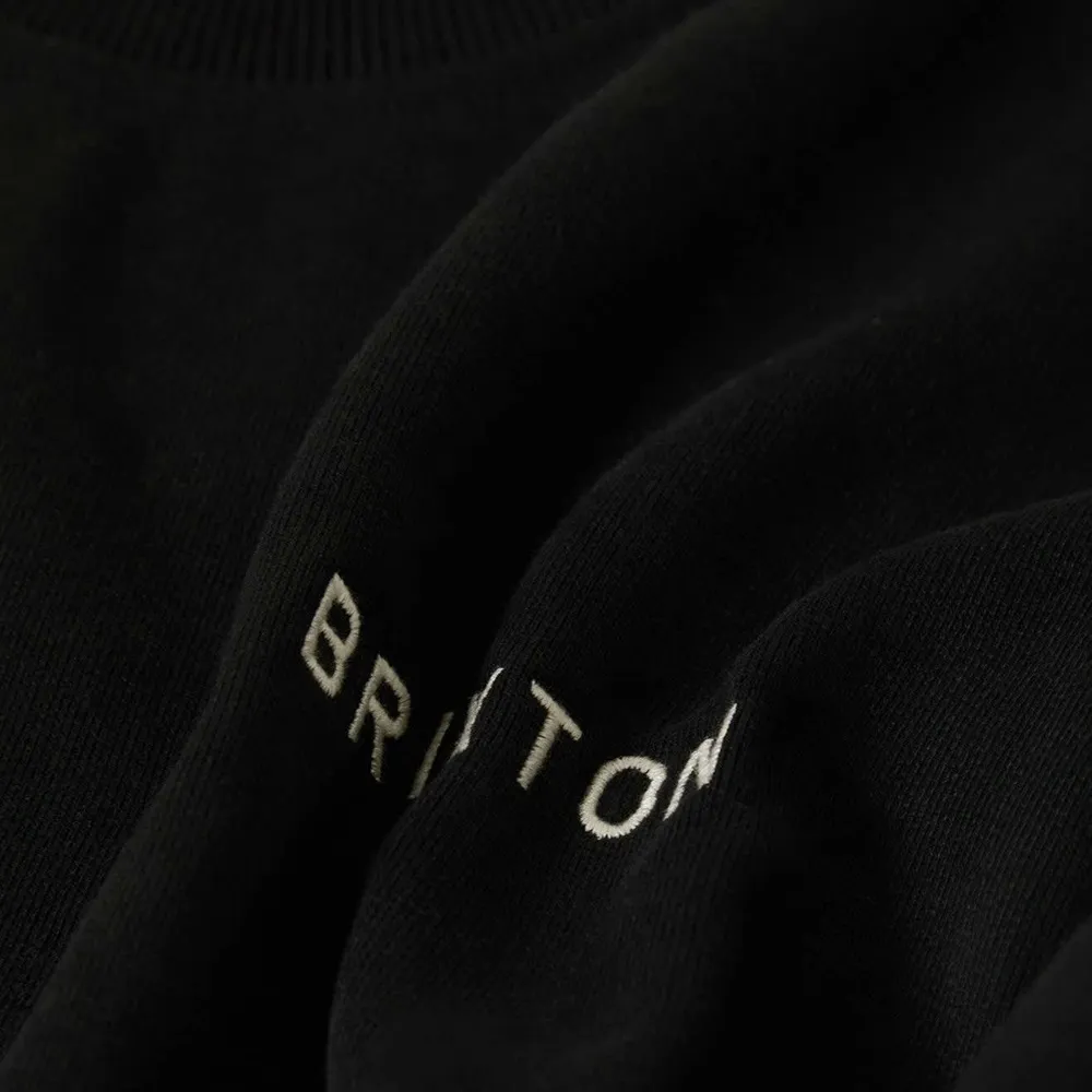 Brixton Embroidered Heavy Weight Black Crew Jumper