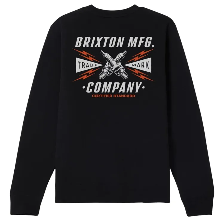 Brixton Danton Black Crew Jumper